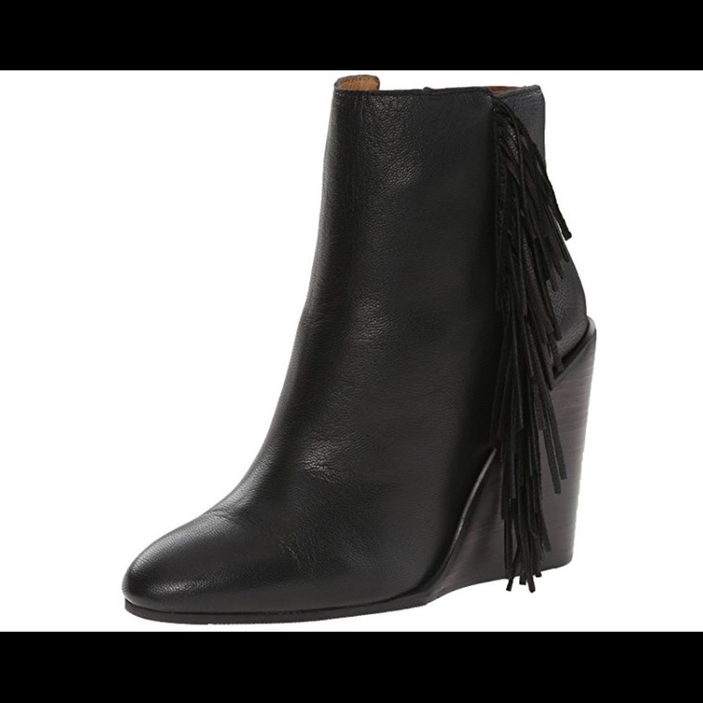 See by Chloe Pebbled Leather Wedge Bootie